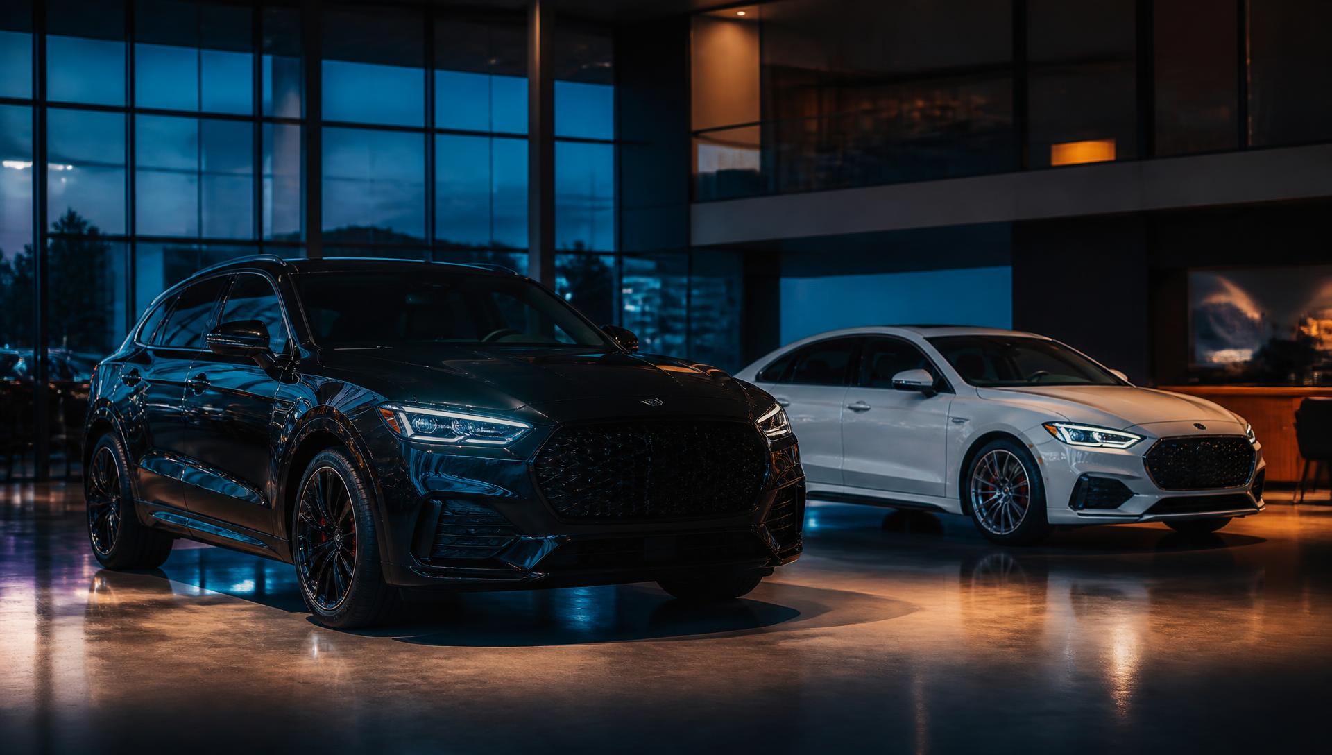 Luxury vehicles in the ABDULFATTY AUTOS showroom